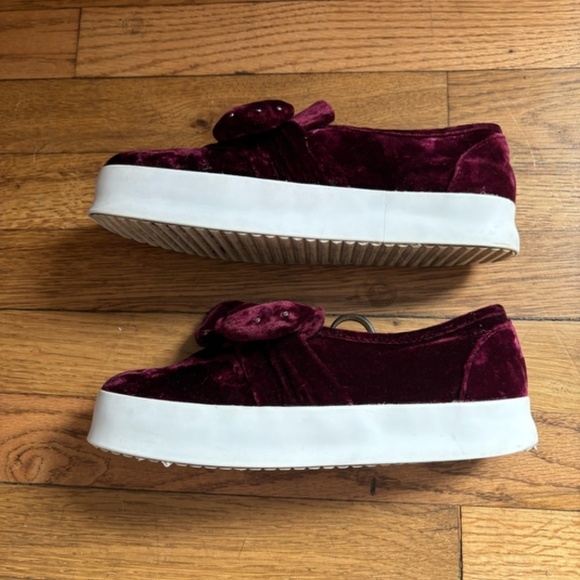Rebecca Minkoff Stacey Velvet Studded Bow Slip-On Sneakers - Picture 15 of 16